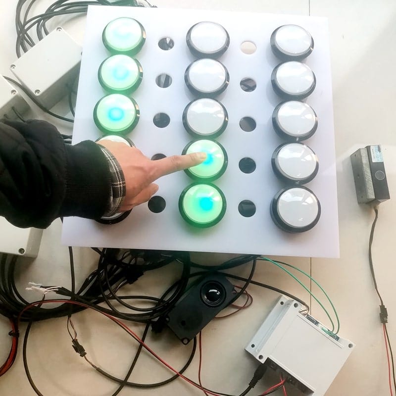 Green LED Button Press Game