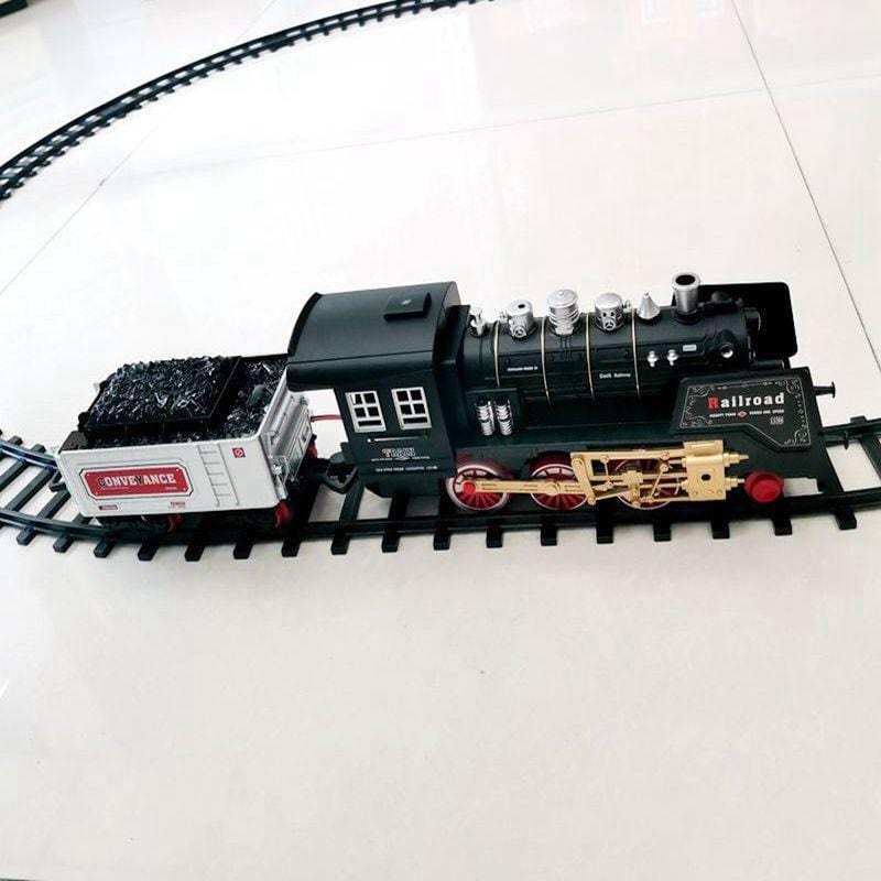 creative game puzzle of toy train