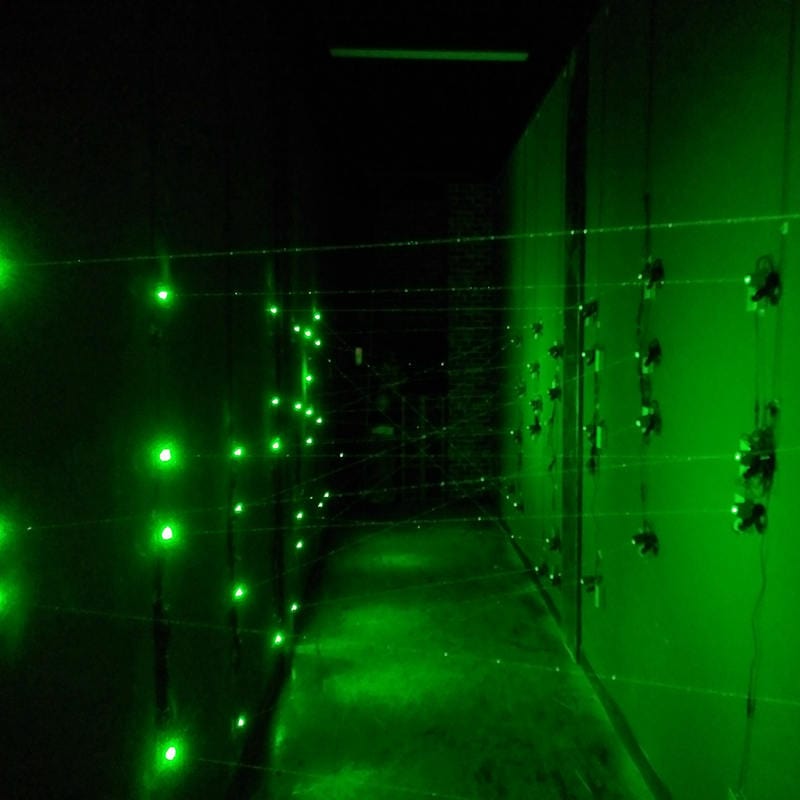 green laser puzzle for escape room secret room