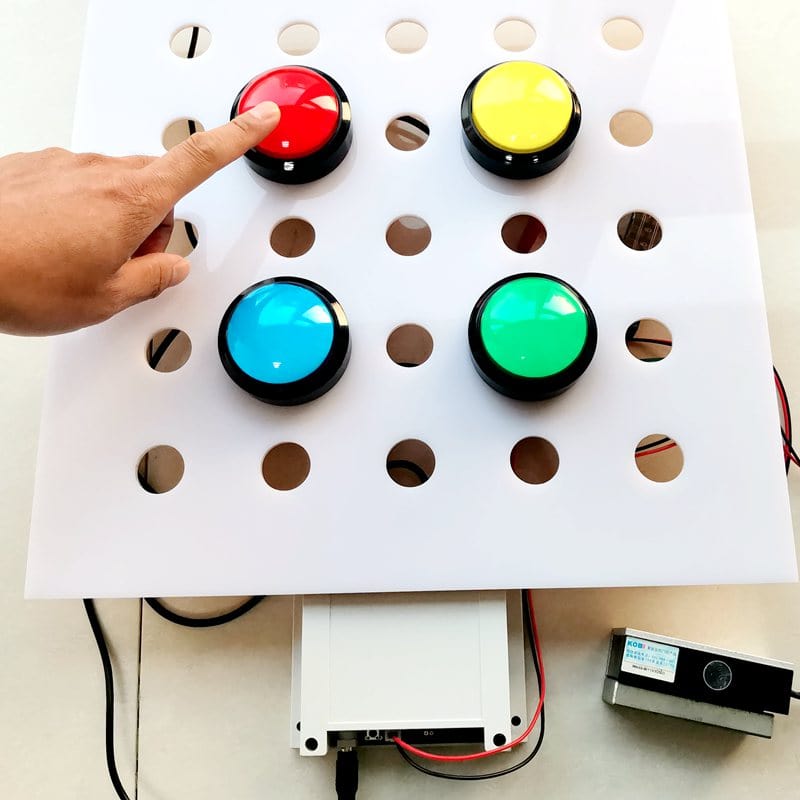 solve the button puzzle to escape